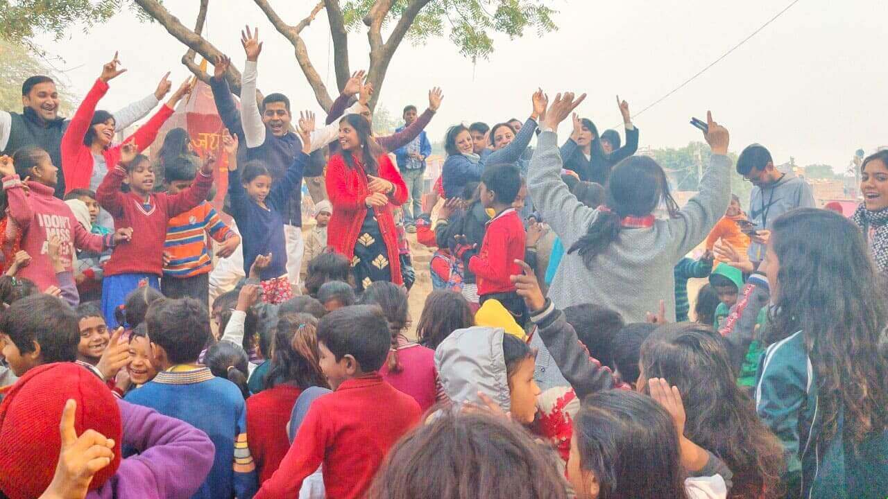 Blissfullness at optimum in Slum camp NGO Delhi