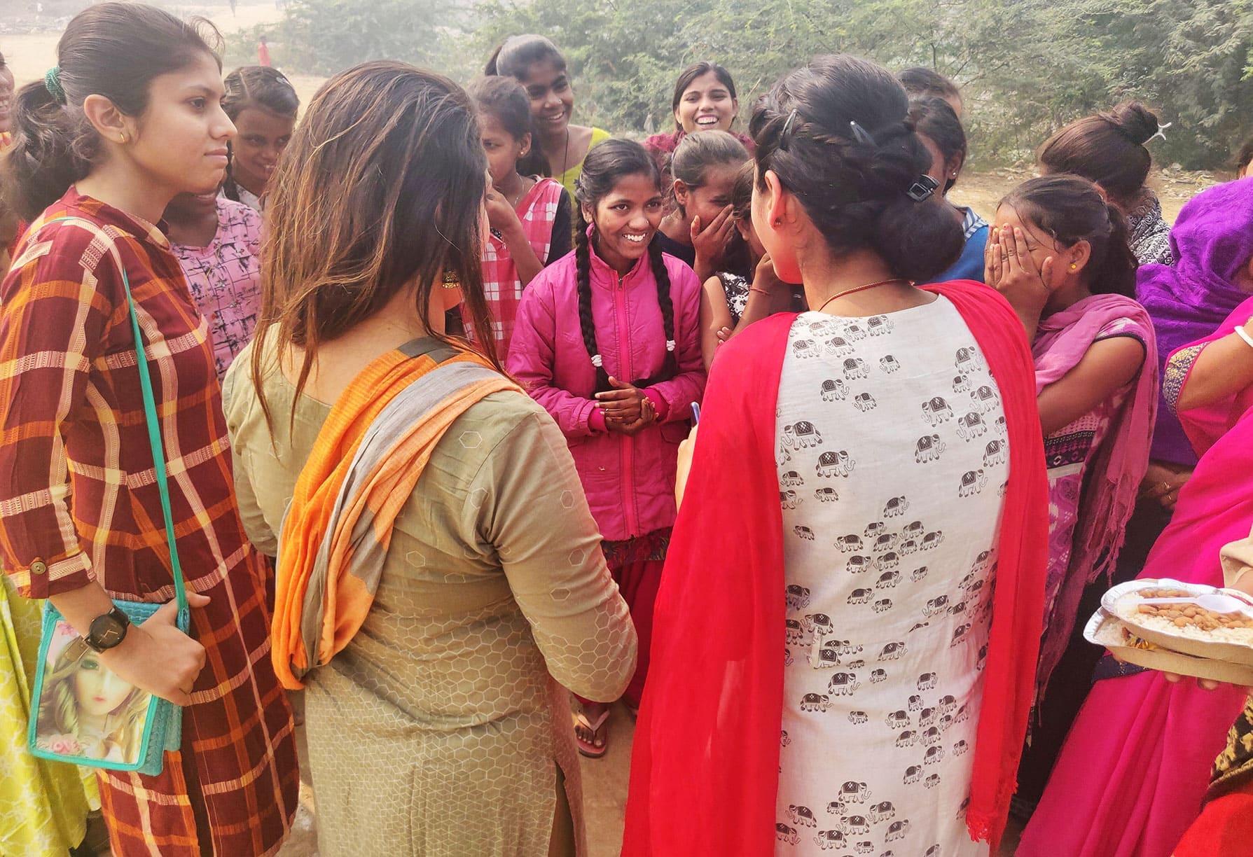 Spreading happines by team at a paavni camp NGO Delhi